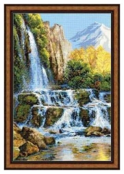 Набор для вышивания Риолис 1194 Пейзаж с водопадом, 40*60 см