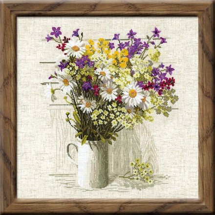 Набор для вышивания Риолис 924 Букет полевых цветов, 45*45 см