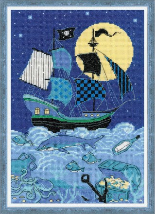 Набор для вышивания Риолис 1511 Пиратский корабль, 21*30 см
