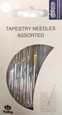 Набор игл ручных для пряжи, с золотым ушком