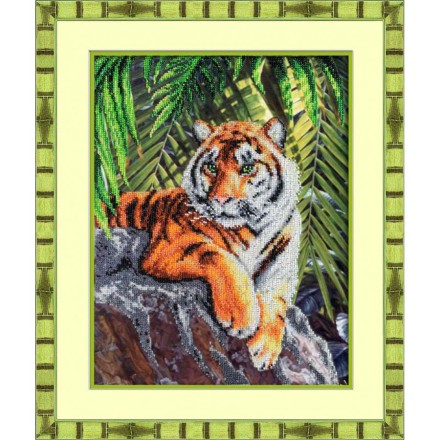 Набор для вышивания бисером Паутинка Б-1414 Тигр, 37*27,5 см
