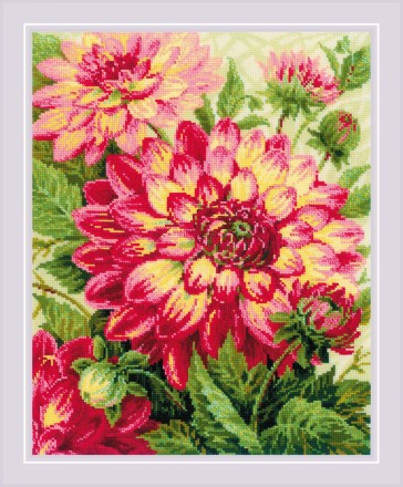 Набор для вышивания Риолис 1968 Георгины, 40*50 см