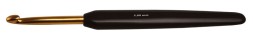 Крючок для вязания с эргономичной ручкой &quot;Basix Aluminum&quot; золотистый/черный