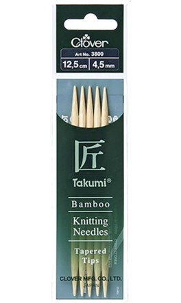 Спицы Clover Takumi чулочные бамбуковые