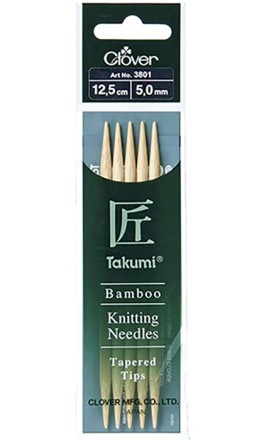 Спицы Clover Takumi чулочные бамбуковые