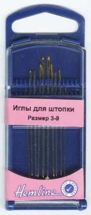 Иглы ручные N3-9 для штопки Hemline