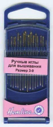 Иглы с острым кончиком для вышивания Hemline