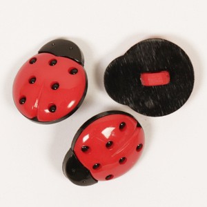 Пуговица Drops божья коровка 18mm 551