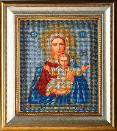 Набор для вышивания бисером Радуга Бисера В-156 Богородица Леушинская, 21*25 см