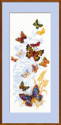 Набор для вышивания Риолис 902 Бабочки России, 22*50 см