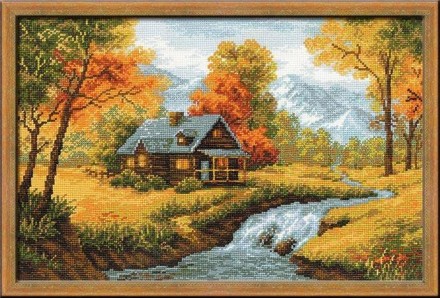 Набор для вышивания Риолис 1079 Загородный пейзаж. Осень, 38*26 см