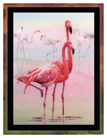 Набор для вышивания Риолис Рт-0012 Розовый фламинго, 30*40 см