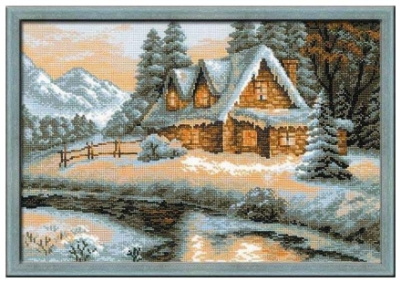 Набор для вышивания Риолис 1080 Загородный пейзаж. Зима, 38*26 см