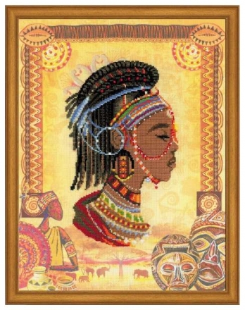 Набор для вышивания Риолис Рт-0047 Африканская принцесса, 30*40 см