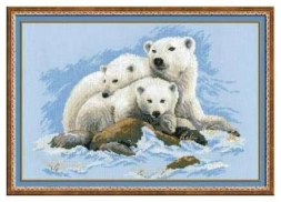 Набор для вышивания Риолис 1033 Белые медведи, 60*40 см