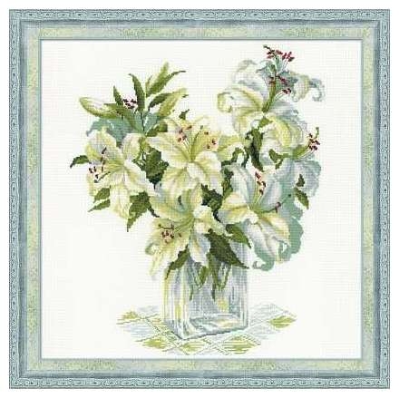 Набор для вышивания Риолис 1169 Белые лилии, 45*45 см