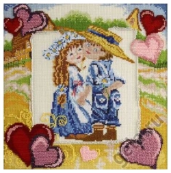 Набор для вышивания Марья Искусница Цветочек для подружки, 25х25 см