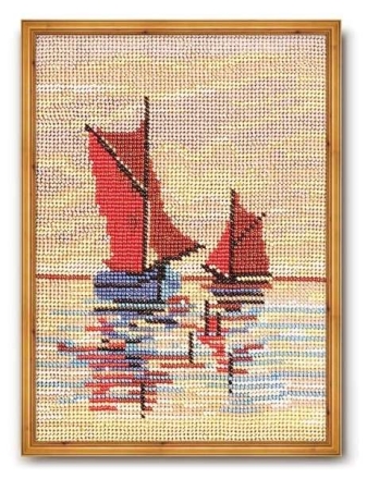 Набор для вышивания бисером Радуга Бисера В-036 Лодки в море, 17*23 см