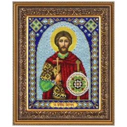 Набор для вышивания бисером Паутинка Б-1036 Святой Мученик Виктор, 20*25 см