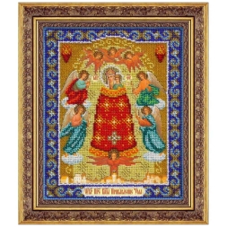 Набор для вышивания бисером Паутинка Б-1042 Пресвятая Богородица Прибавление Ума, 20*25 см