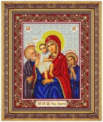 Набор для вышивания бисером Паутинка Б-1065 Пр.Богородица Трех радостей, 20*25 см