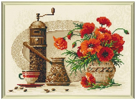 Алмазная мозаика Риолис АМ0012 Кофе, 38*27 см