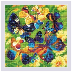 Алмазная мозаика Риолис АМ0038 Яркие бабочки, 30*30 см