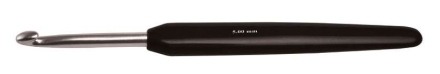 Крючок для вязания с эргономичной ручкой &quot;Basix Aluminum&quot; серебристый/черный