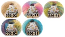 Пряжа Kamgarn Angora Batik Papatya комплект 4 мотка