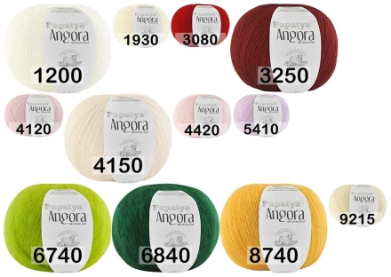 Пряжа Kamgarn Angora Papatya комплект 4 мотка
