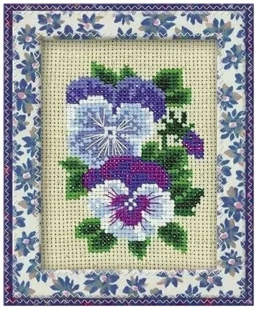 Набор для вышивания Риолис 984 Анютины глазки, 13*16 см