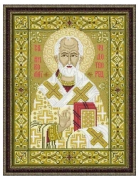 Набор для вышивания Риолис 1034 Николай Чудотворец (большая с бисером), 29*39 см